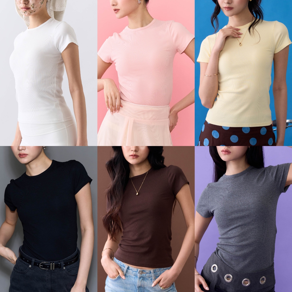 MUSE - Ribbed Short Sleeve T-Shirt