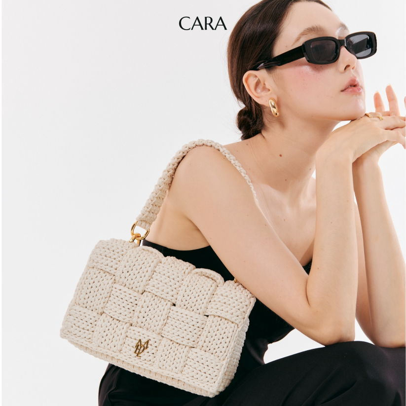 MADELINE | CARA Bag [Powder] กระเป๋าถักงาน Handmade 100%  สีพาวเดอร์(ขาวนวล)