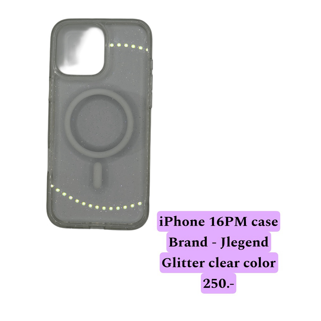 iPhone 16PM case glitter clear