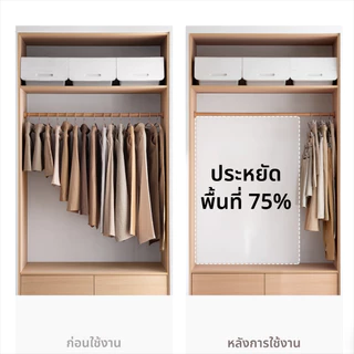 Dear Home ไม้แขวนกางเกงมีที่หนีบ ที่หนีบเสื้อสามารถแขวนต่อกันได้ประหยัดพื้นที่ ไม้หนีบผ้า