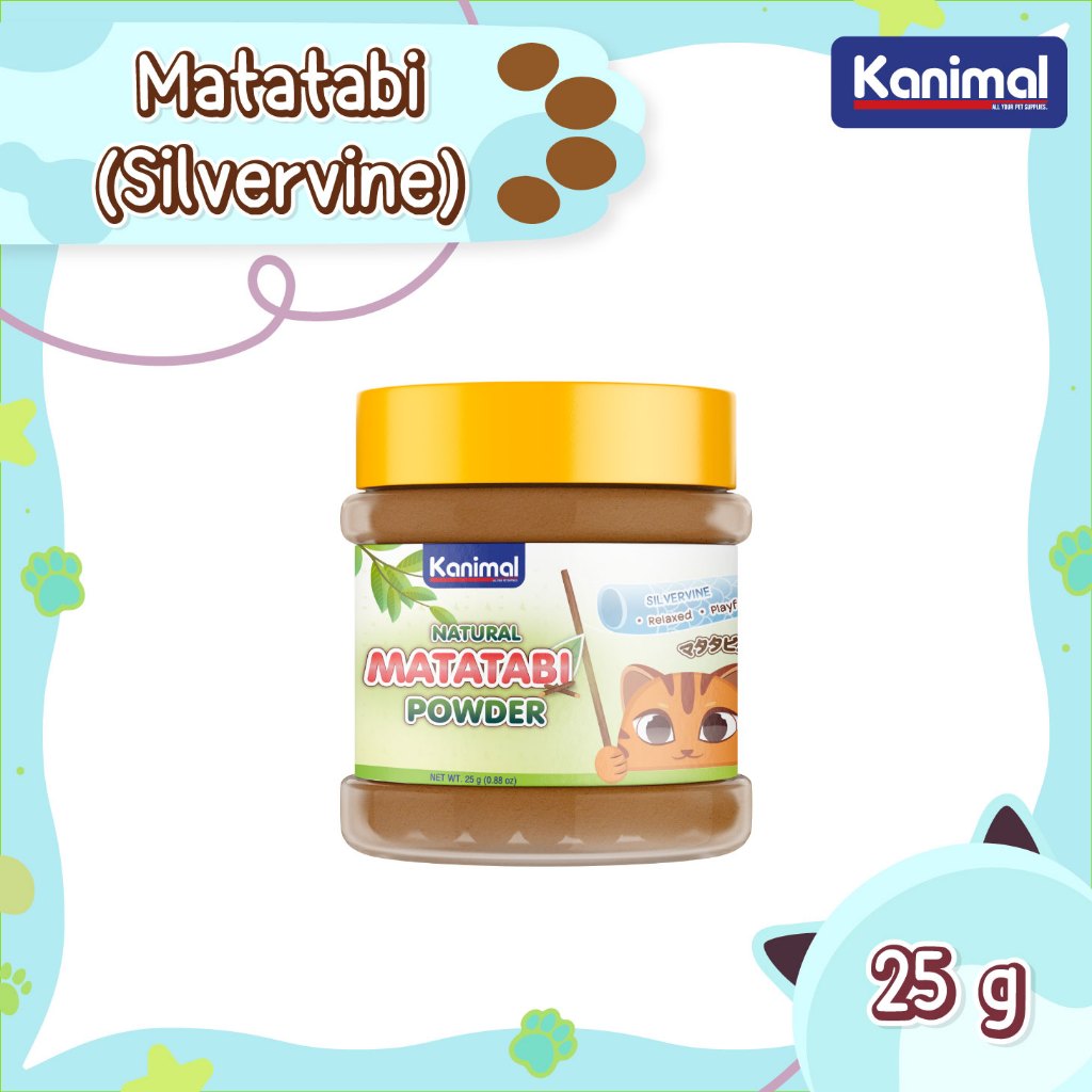 Kanimal Matatabi ขนมแมว ผงมาทาทาบิ กัญชาแมว ใช้โรยบนของเล่น ผ่อนคลาย สำหรับแมวทุกสายพันธุ์ (25 กรัม/กระปุก)- 01149