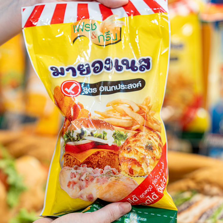 มีฮาลาล มายองเนส เฟรช&กรีน 800 กรัม สูตรอเนกประสงค์ All Purpose Mayonnaise อบได้ ราดได้ จิ้มได้ - รูปที่ 4