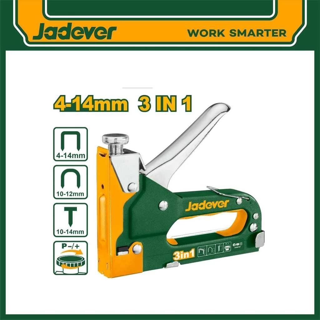 JADEVER ปืนยิงแม็ก 3 IN 1 / รุ่นขาคู่ ใช้ลูกแม็ก 4-14 มม.-JDGU2614