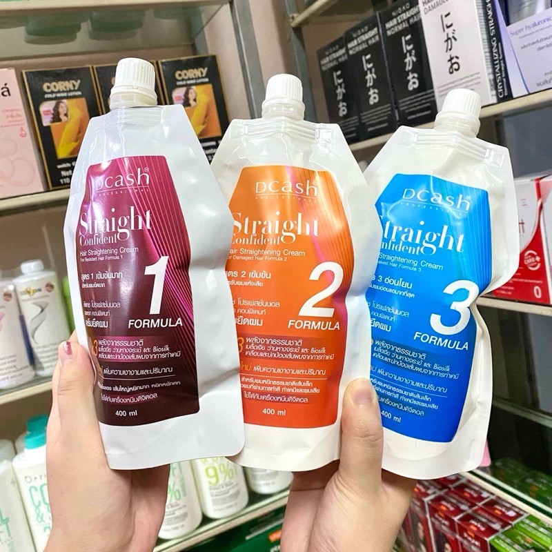 ครีมยืดผมถาวร ดีแคช โปรเฟสชั่นนอล สเตรท คอนฟิเดนท์ ยายืดผมตรง Dcash Straight Confident Hair Straightening Cream