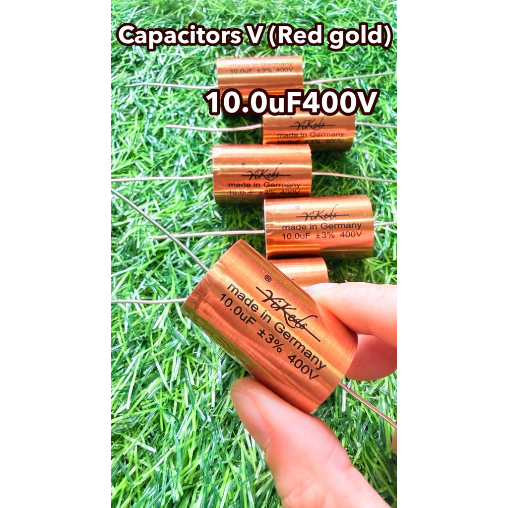 Capacitors V (Red gold)10.0UF400V C คุณภาพสูงจากเยอรมัน(ราคาต่อชิ้น)