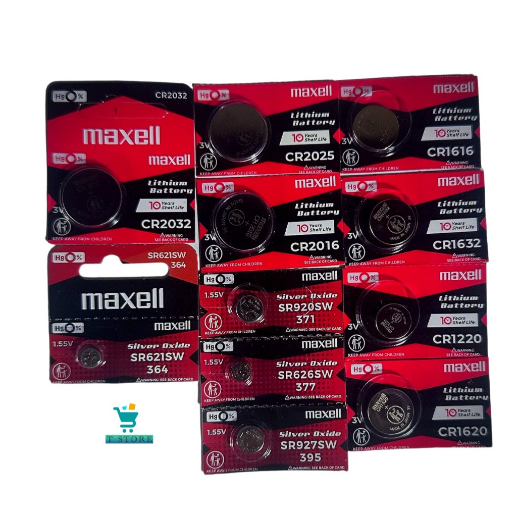 Maxellถ่านกระะดุมใส่เครื่องคิดเลข ใส่รีโมทรถยนต์ อุปกรณ์อิเล็กทรอนิกส์ เครื่องใช้ไฟฟ้าและนาฬิกา