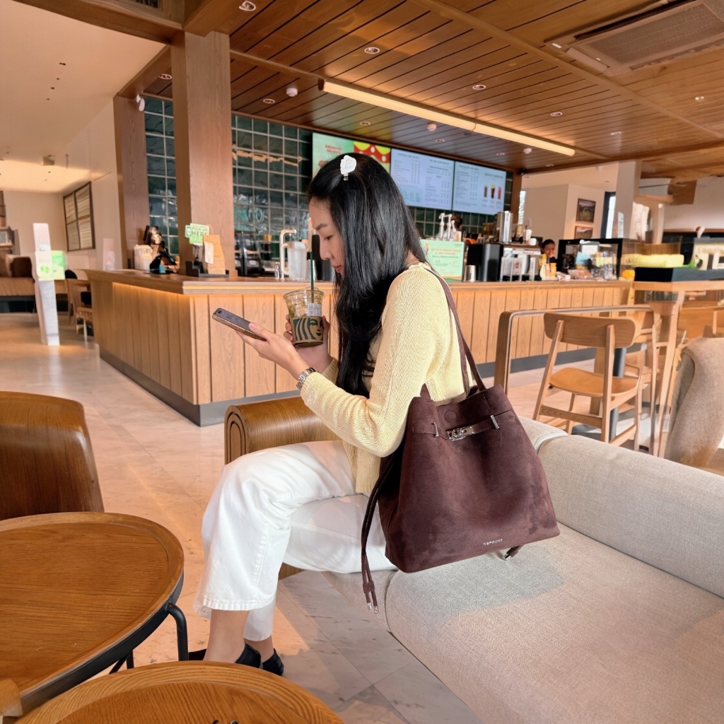 NF25011 NEFOUND กระเป๋าสะพายรุ่น Shelby หนังกลับ Premium ใบใหญ่ - รูปที่ 3