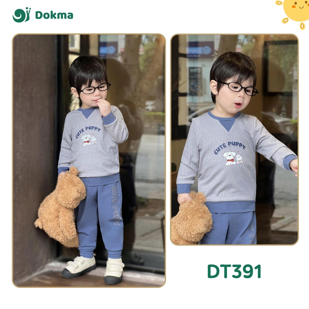 Dokma (8-14.2kg) ชุดเสื้อแขนยาวเด็ก ผ้าคอตตอน Cotton USA -  DT391 Baby Long-Sleeve Clothes (6-36M)