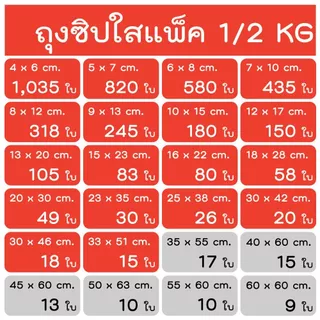 ถุงซิป ถุงซิปใส ถุงใส่เสื้อ รุ่นหนา ออกใบกำกับภาษีได้ ถุงซิบ ซิปแน่น