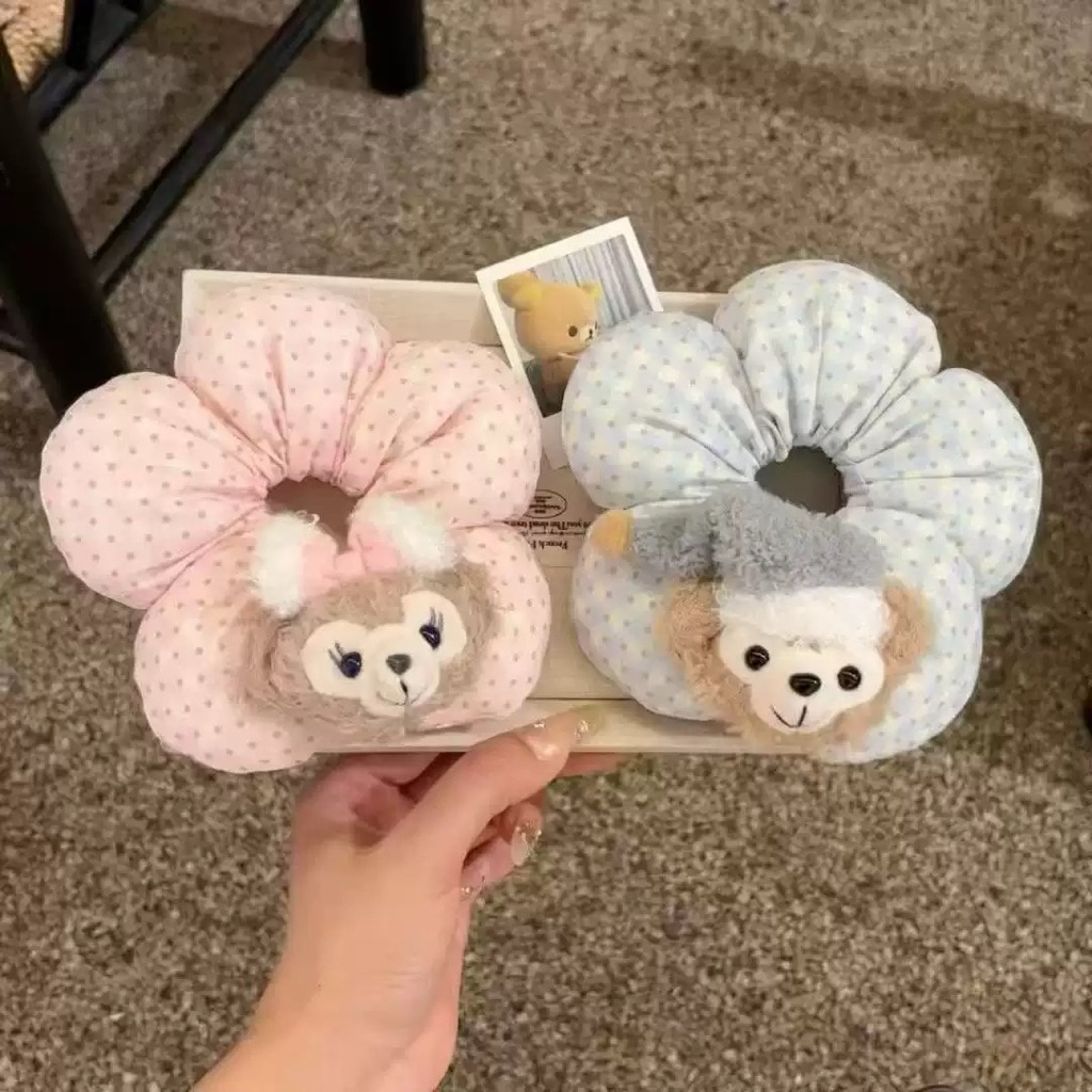 ยางมัดผม โดนัทมัดผม ทรงดอกไม้ หมี Duffy and Friends Shellimay ดัฟฟี่ ชัลลี่เมย์ เครื่องประดับผม การ์