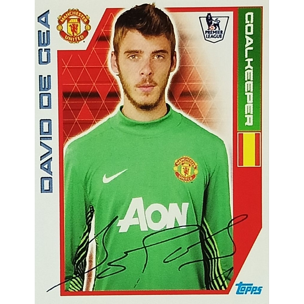 Sticker David De Gea Manchester United No.205 Topps Premier league 2012