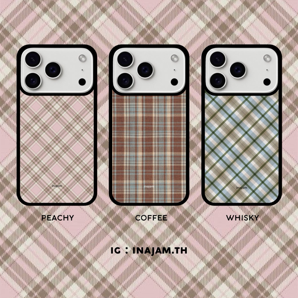 เคสไอโฟนแบรนด์ Inajam Collection Peachy & Coffee & whisky