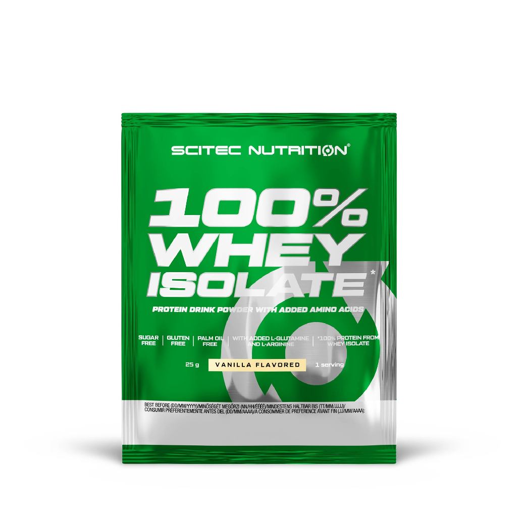 Tester SCITEC NUTRITION Whey Isolate 25g เวย์โปรตีน ลดไขมัน ลดน้ำหนัก ลีนเวย์ (ซองทดลองเวย์ไอโซเลข ขนาด 25 กรัม)