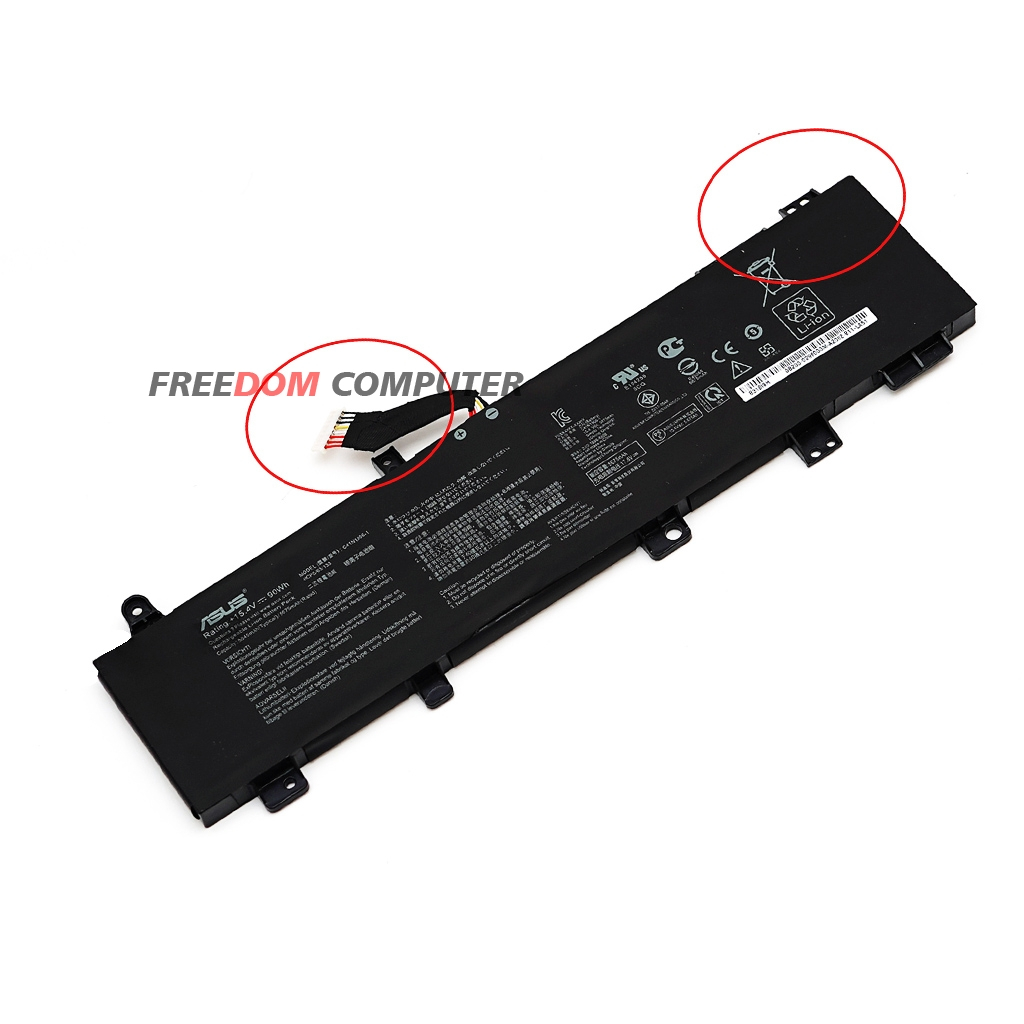 BATTERY-NOTEBOOK แบตเตอรี่โน๊ตบุ๊ค(แท้) C41N1906-1 ใส่ ASUS FX506HM FA506 FX506 FA706QR (แบบสายไฟยาว) (แกะเช็คก่อนสั่