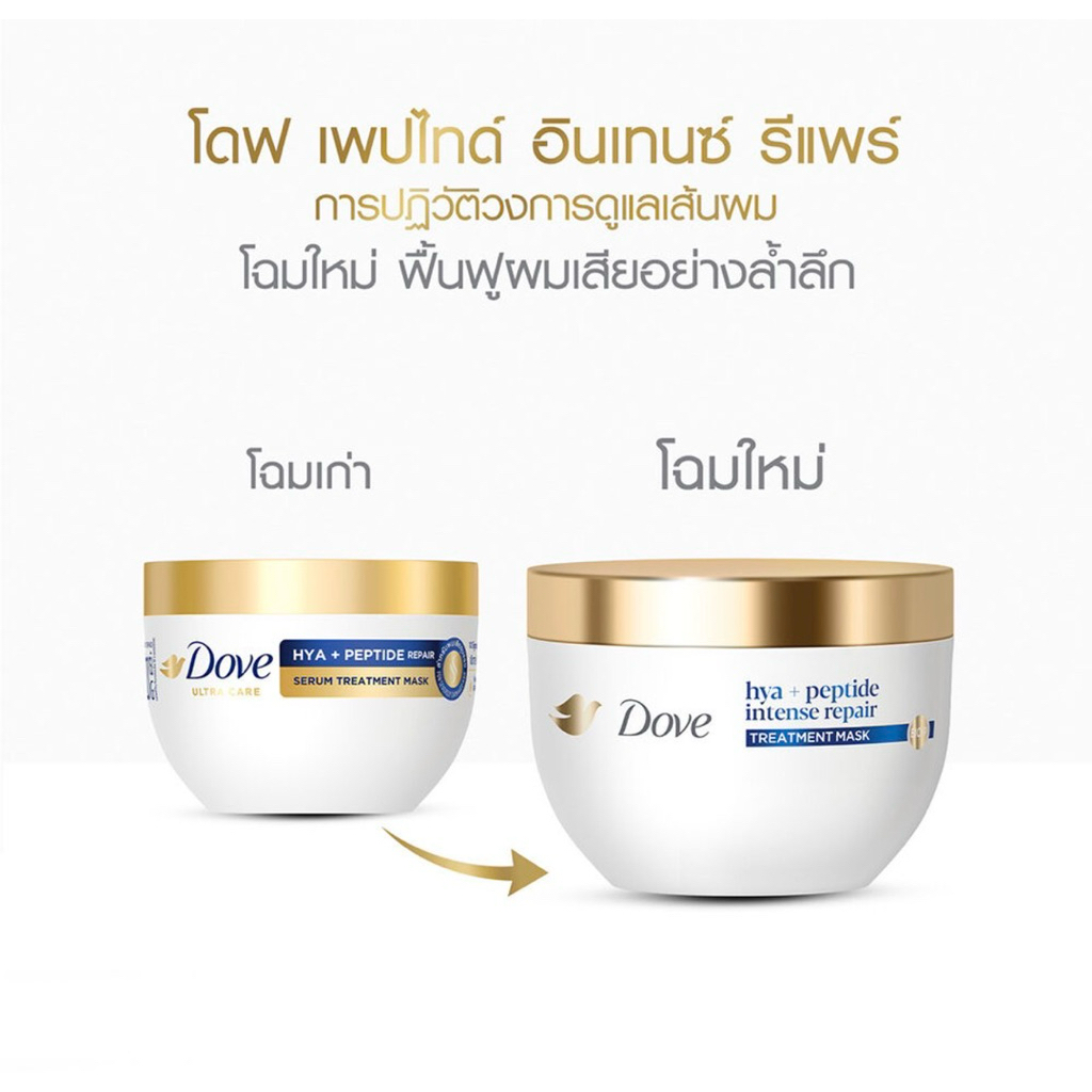 Dove serum treatment mask 220 g. HYa peptide/biotin
