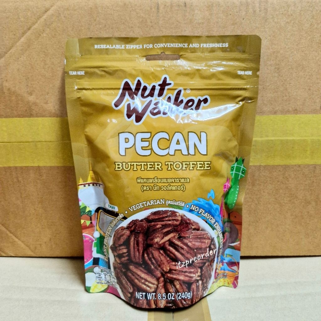 Nut Walker Pecan Butter Toffee พีแคนเคลือบเนยคาราเมล 240g (สูตรมังสวิรัติ)
