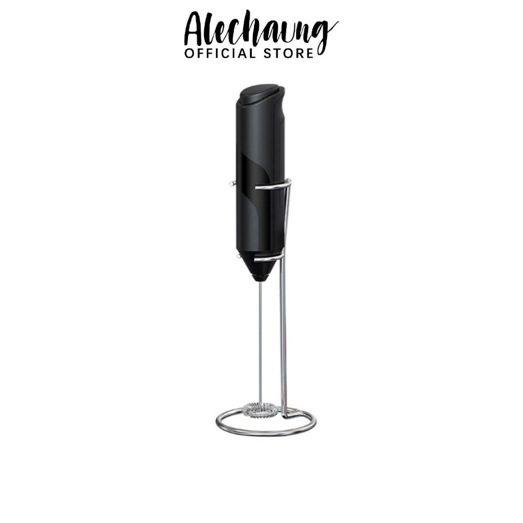Alechaung เครื่องทำฟองนม ที่ตีฟองนมไฟฟ้า Electric Milk Frother ใช้สำหรับทำกาแฟ ใส่ถ่านAA