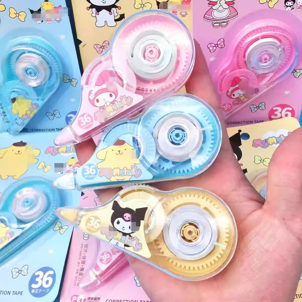🔥เกรดดีที่สุด🔥เทปลบคำผิด เทปลบปากกา ลายการ์ตูนน่ารัก เทปลบปากกา sanrio เครื่องเขียนสำหรับนักเรียน