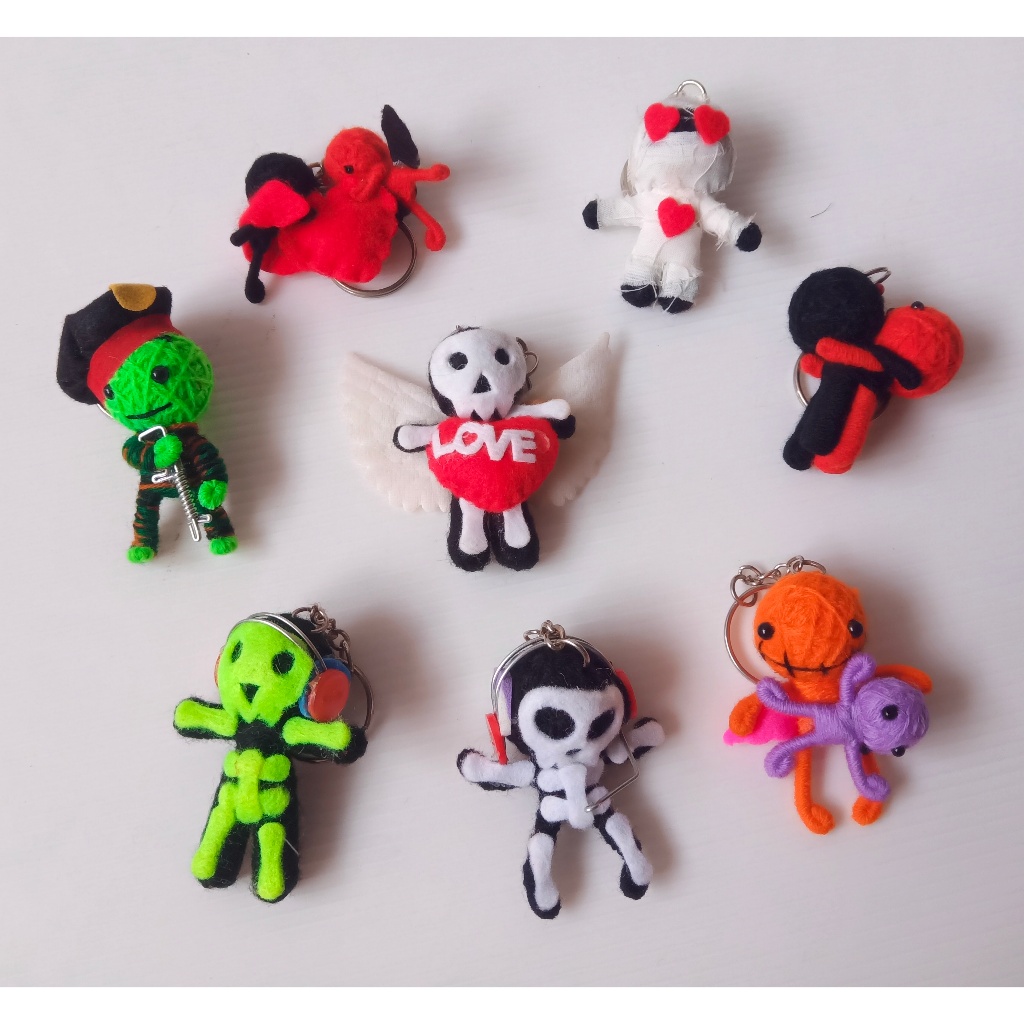 พวงกุญแจ ตุ๊กตาวูดู Unique Voodoo Doll Keychain – Handmade with Love for Bags and Keys #1