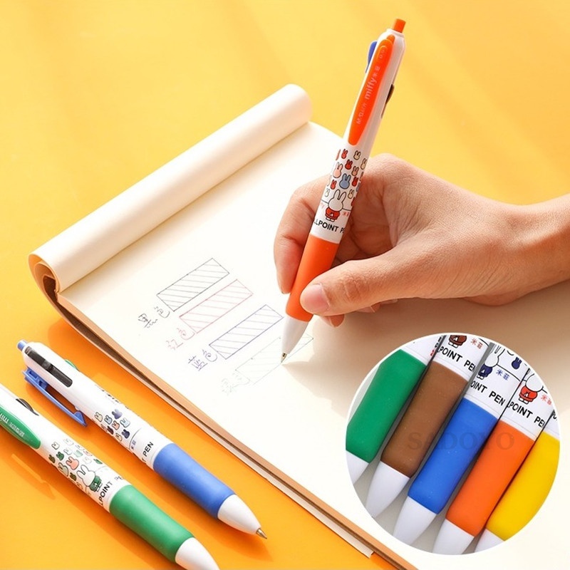 ของแท้ M&G ปากกาลูกลื่นแบบกด ลาย miffy 0.5 มม.MF-1006 4 สี สีดำ/ แดง/ น้ำเงิน/ เขียว #เครื่องเขียน #School #office ราคา ถูกที่สุด ดีลบีเคเค แกลเลอรีภาพที่ 4