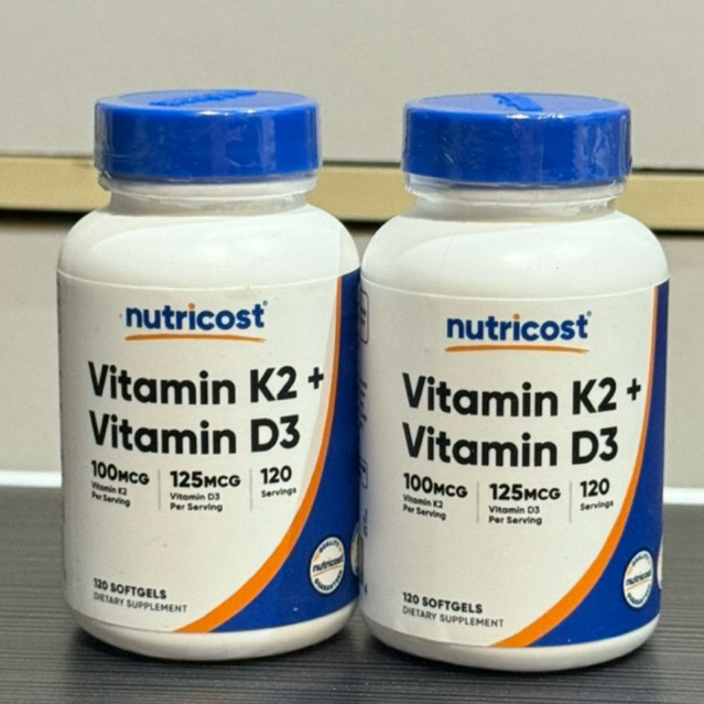 Nutricost -Vitamin K2(mk7)+Vitamin D3 120 softgel