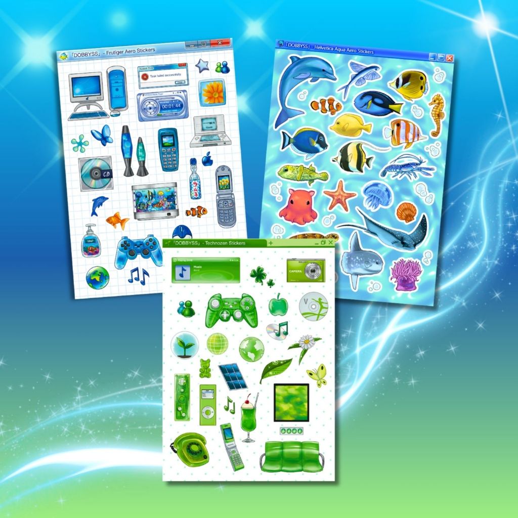 Frutiger Aero Stickers | สติ๊กเกอร์ตกแต่งธีม Frutiger Aero