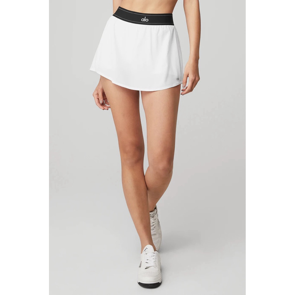 (ของแท้) Alo yoga match point tennis skirt สีขาว/ดำ/กรม