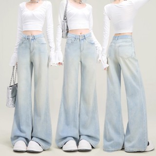 S~5XL Jeans Straight-leg pants for women กางเกงยีนส์ทรงตรงเอ…
