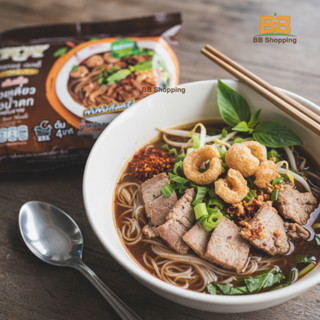 มังกรคู่เรดดี้ เส้นเล็กซองรสก๋วยเตี๋ยวเรือ 95 กรัม (แพ็ก 4 ซ…