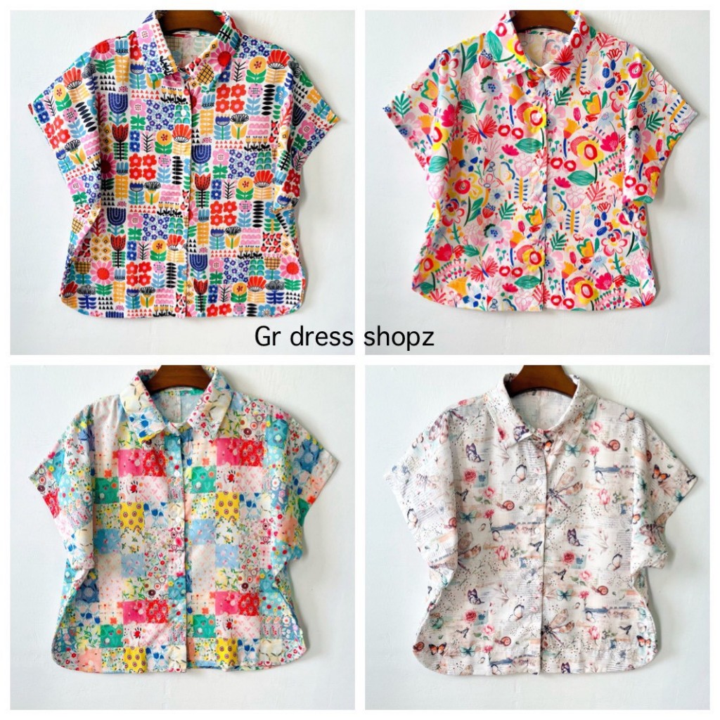 ป้าย June Shop เสื้อผ้าคอตตอนพิมพ์ลายหน้าผ้า 46 นิ้ว อกจริงไม่ อก 42-44 นิ้ว ใส่ได้ค่ะ ยาว 22 นิ้ว