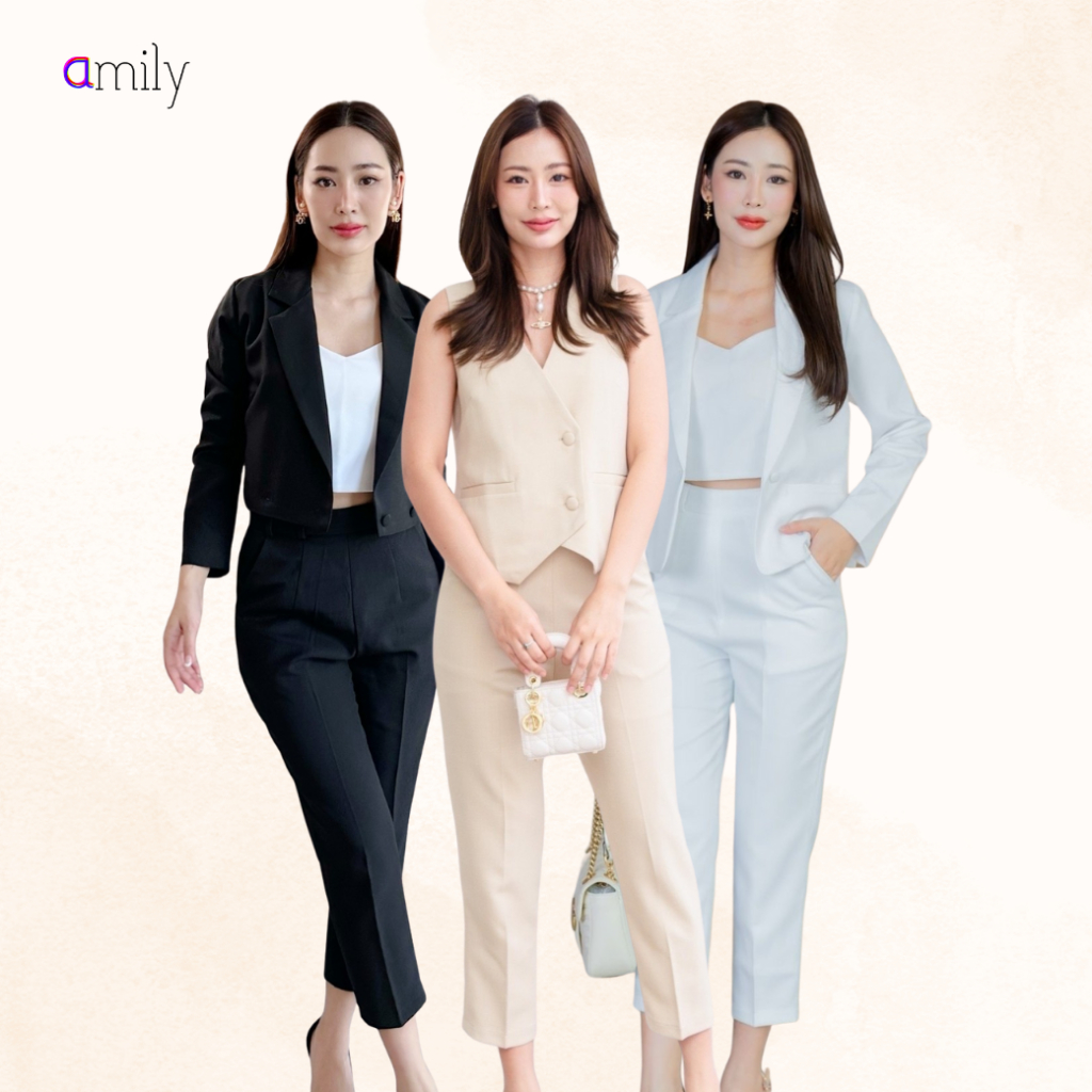 Amilybrand กางเกงขายาว AN041