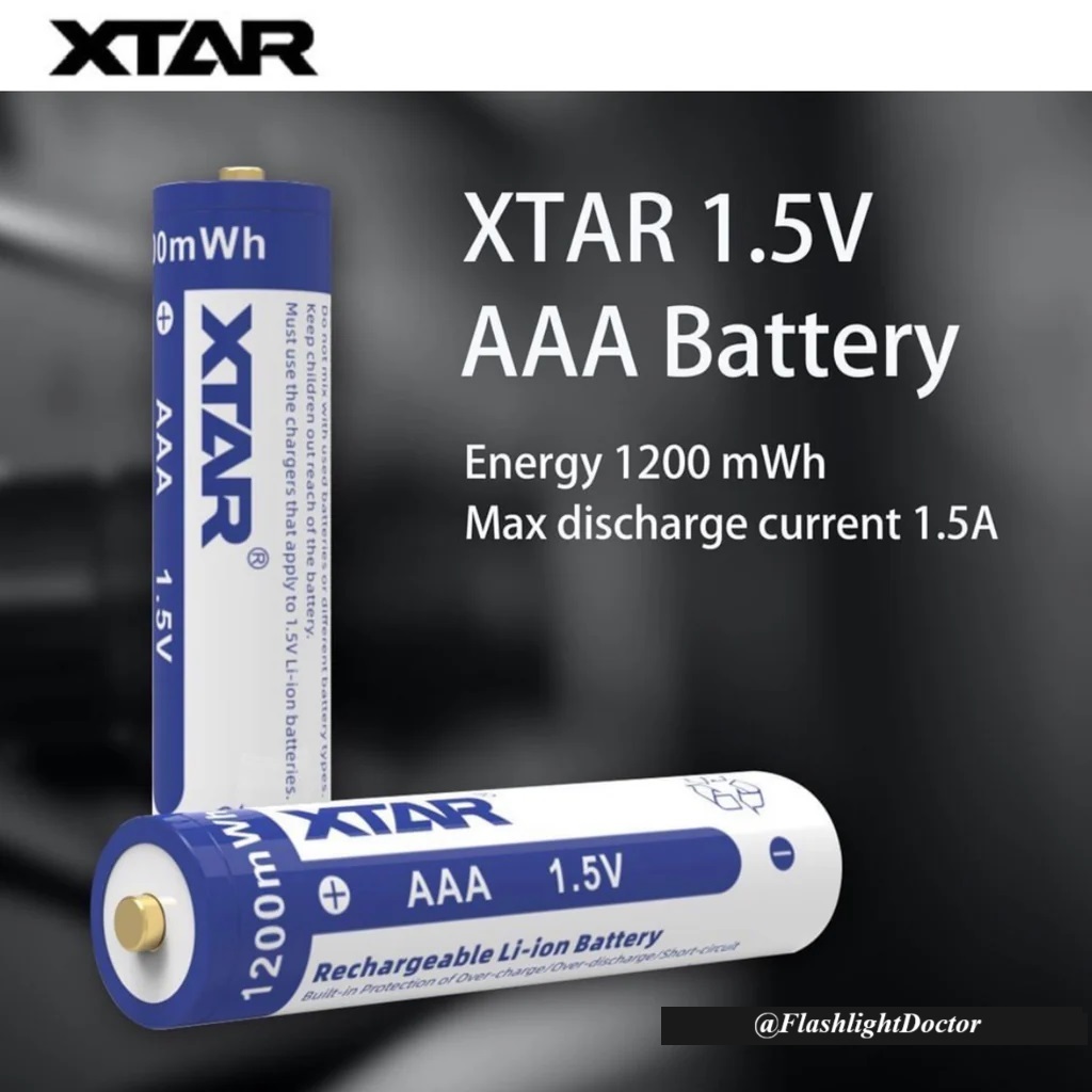 XTAR 1.5V Li-ion Battery AAA 1200mWh/750mAh (Pack 4)