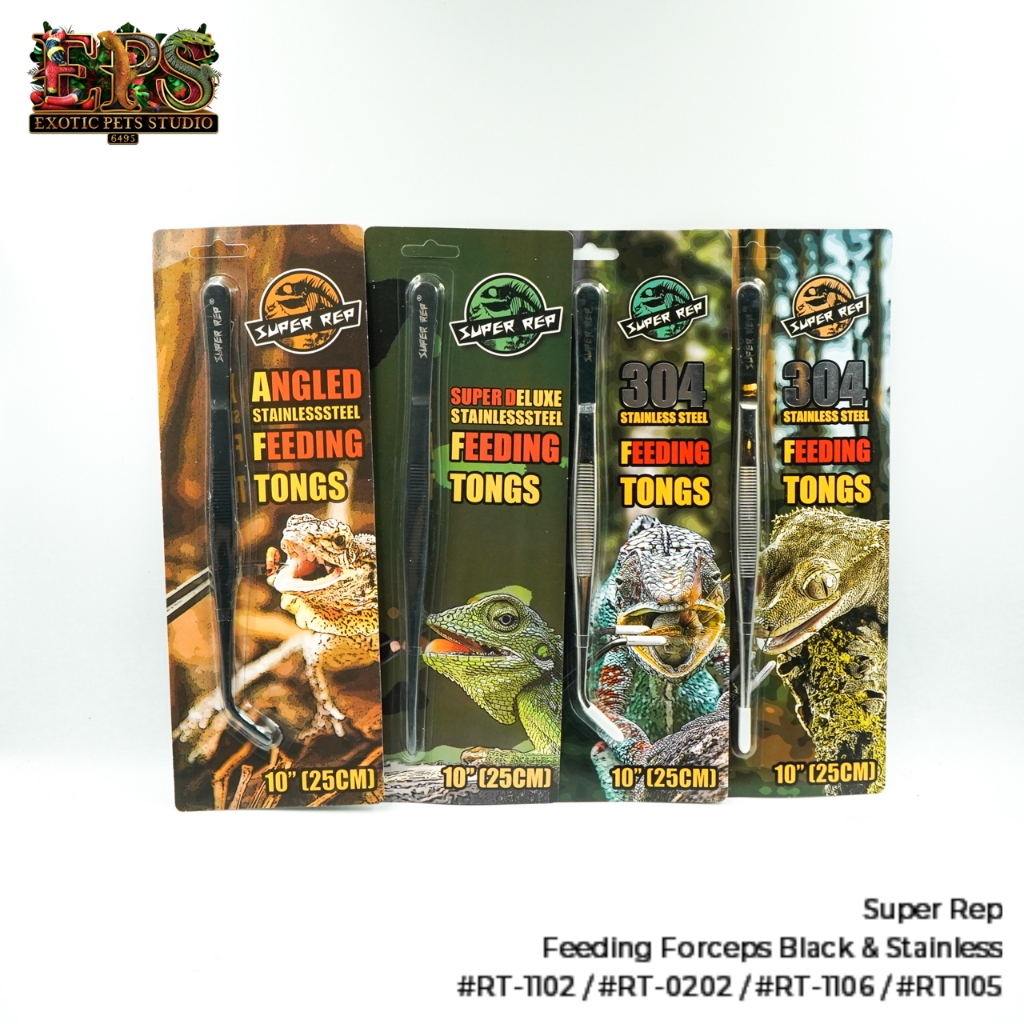 Superrep Feeding Forceps ฟอร์เซฟ ที่คีบป้อน ที่คีบอาหาร ที่คีบสแตนเลส ขนาด 25 ซม.