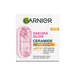 Garnier Sakura Glow Hyaluron Serum Cream SPF 30PA++ [50 ml.]การ์นิเย่สกินเนเชอรัลส์ ซากุระไวท์