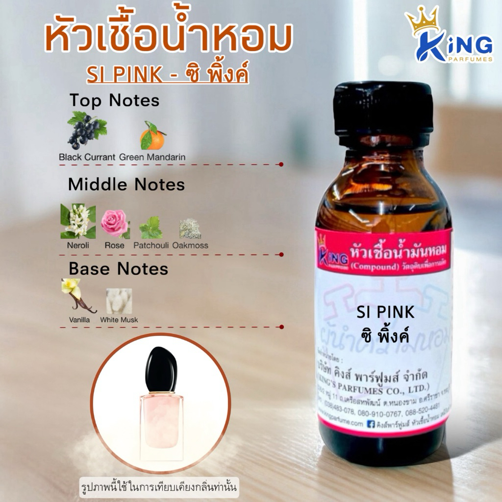 หัวเชื้อน้ำหอม ขนาด 30-100ml.กลิ่น SI PINK (ซิพิ้งค์)