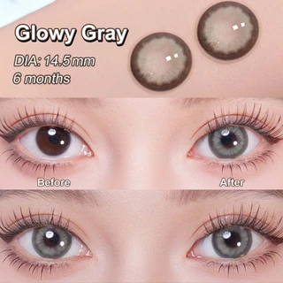Realcon คอนแทคเลนส์ NEW Glowy ซีรีส์ Glowy Brown Glowy Gray 14.5mmเกรดใบสั่งยาที่นำเข้าจากเกาหลี
