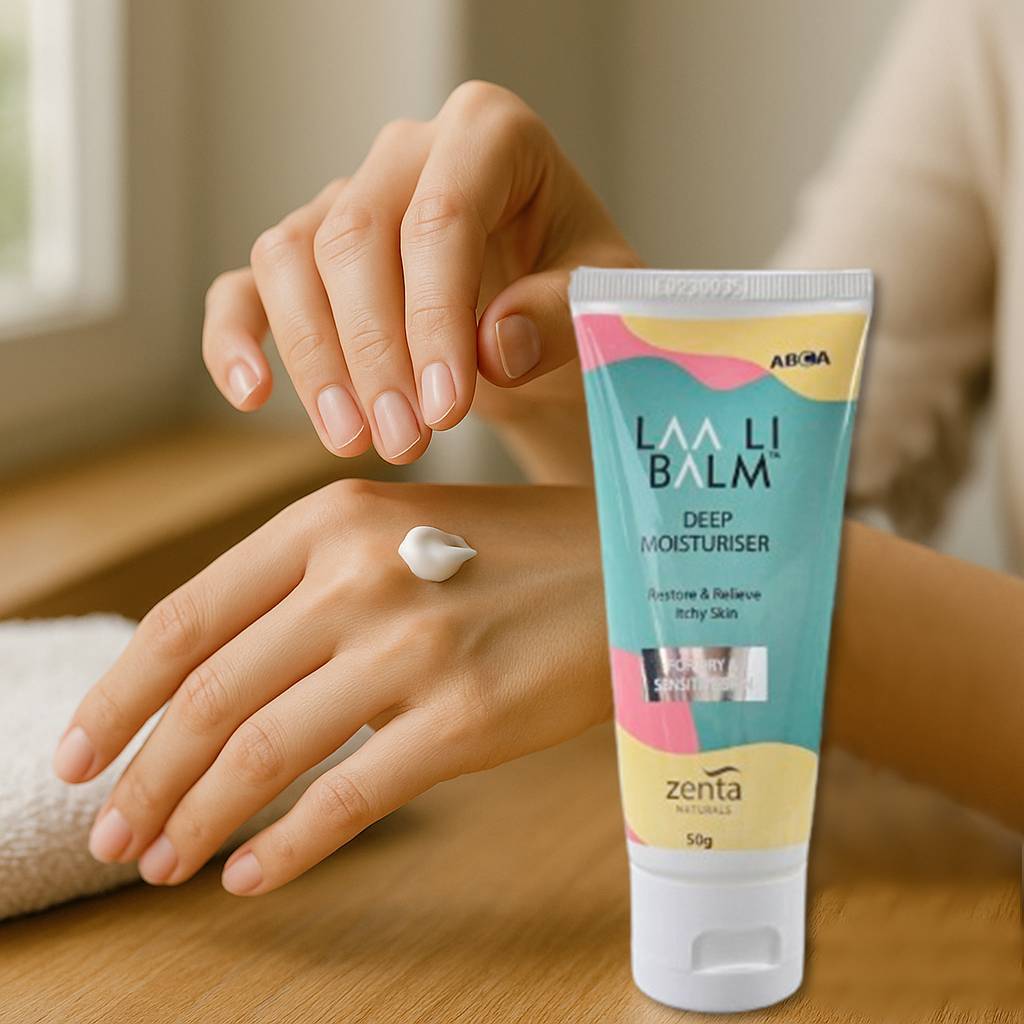 Laali Balm : Deep Moisturiser 50g. ลาลี่ บาล์ม ผิวชุ่มชื่น ลดอาการคัน สินค้าโปร  หมดอายุ 6/26
