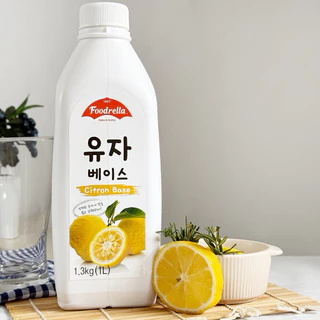 [1.3KG]เบสยูสุ Citron Base Foodrella เบสยูสุพร้อมเนื้อละเอียด สูตรเข้มข้น พกพาสะดวก ไม่มีคาเฟอีน