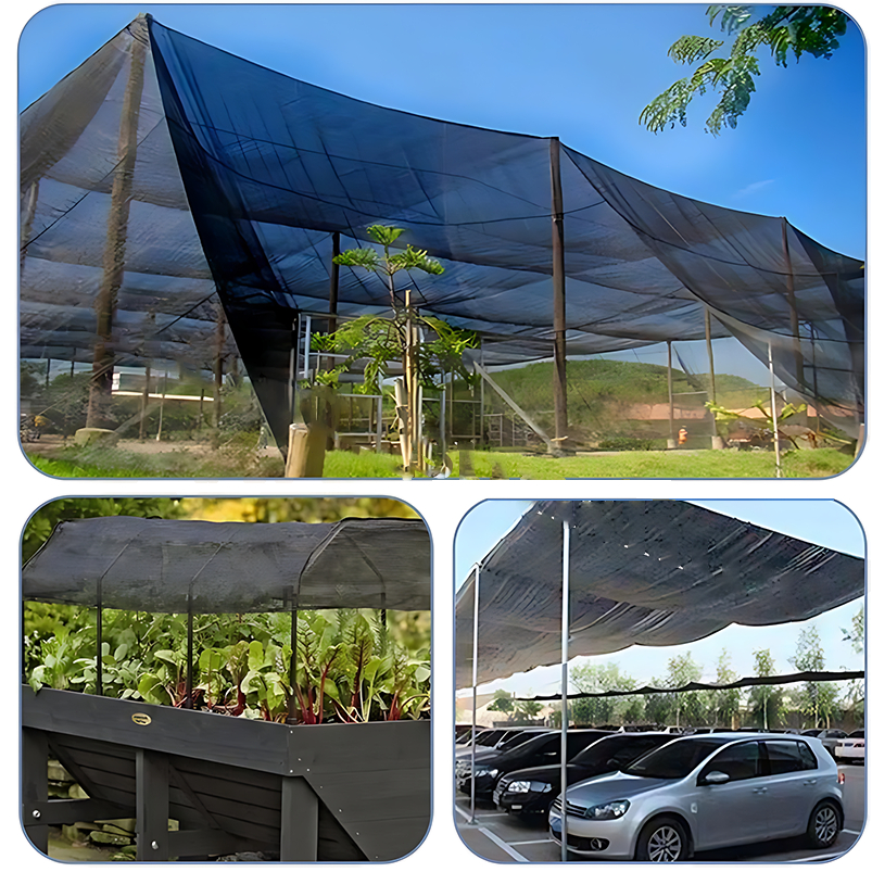 ตาข่ายกรองแสง ตาข่ายบังแดดคุณภาพสูง 50%/70%/90% กว้าง 2 เมตร ป้องกันรังสี UV ใช้ได้กับโรงเรือนเพาะต้นไม้และไซต์งาน - รูปที่ 6