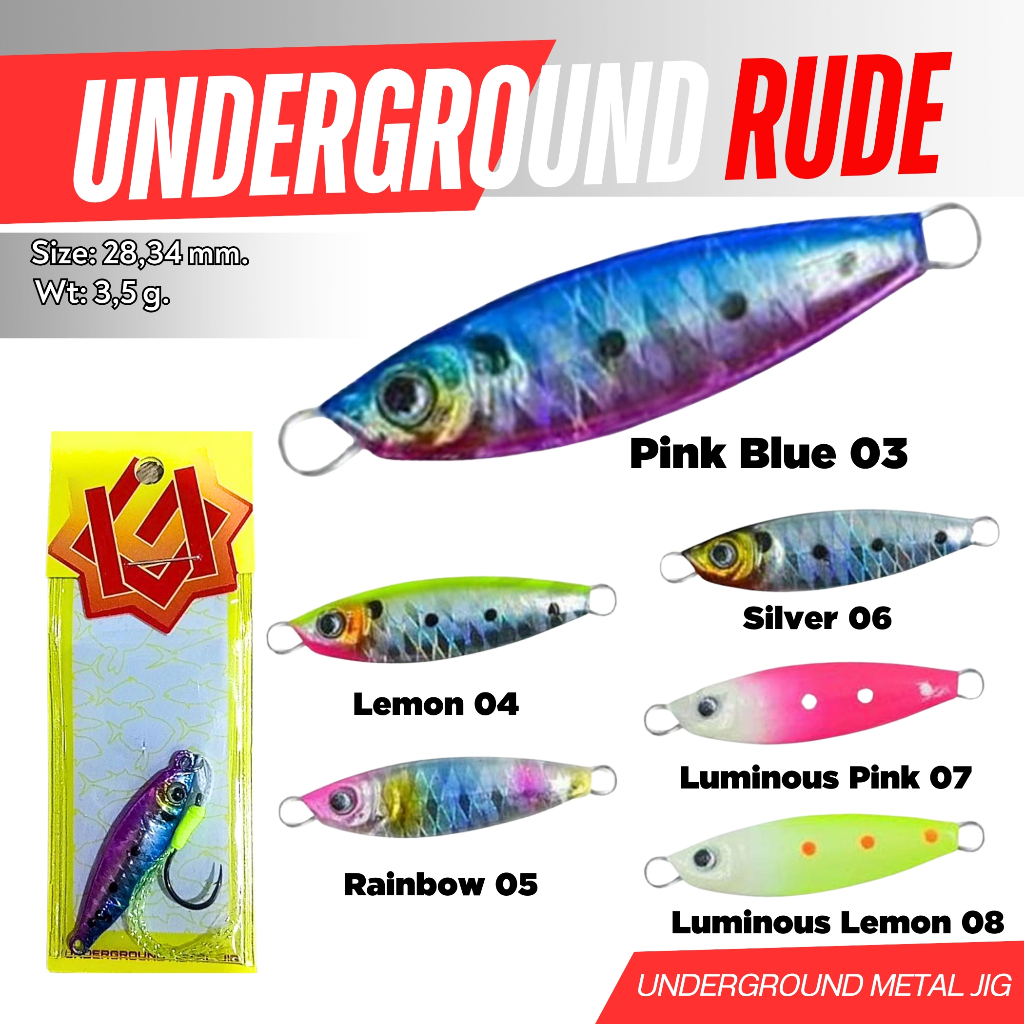 เหยื่อปลอม  Lure Factory  รุ่น Rude สำหรับงาน MicroJigging