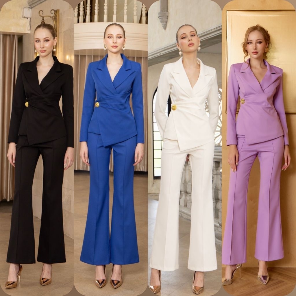 Catwalk ●ชุดเซ็ตสูท2ชิ้นออกงานเสื้อสูท+กางเกงขายาว