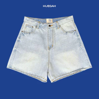 📍พร้อมส่ง📍HUEGAH Basic Shorts Blue/Light blue กางเกงยีนส์ขาสั้น
