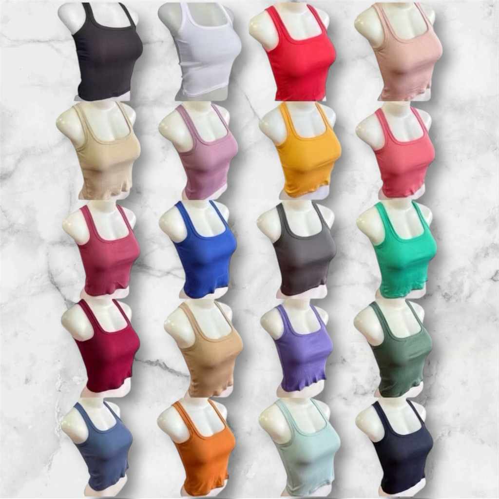 เสื้อกล้าม เอวลอย (ผ้าคอตตอน) เสื้อกล้ามครอป ผ้านุ่ม ไม่บาง