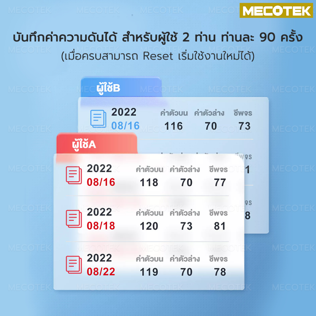 รับประกัน🚩 Sinocare เครื่องวัดความดัน โลหิต ดิจิตอล แบบสอดแขน รุ่น BA-820 ใช้งานง่ายด้วยปุ่มเดียว หน้าจอใหญ่ - รูปที่ 3