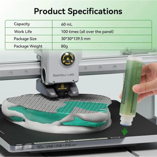 Bambu Lab Liquid Glue Build Plate กาวแผ่นรองพิมพ์ 3D สำหรับ PLA PETG ABS ใช้ได้ทุกซีรีส์