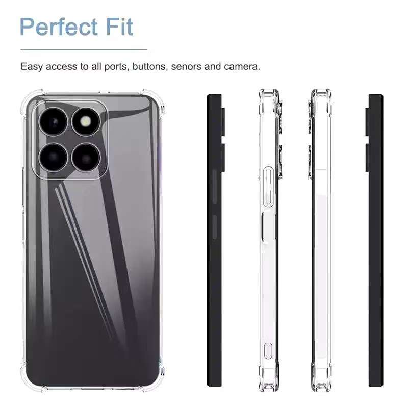 HONOR X7d 5G/HONOR 400 Smart 5GเคสTPUใสกันกระแทกแบบคลุมกล้องHONOR X8a 4G/HONOR X8 5G/HONOR 70 Lite/H