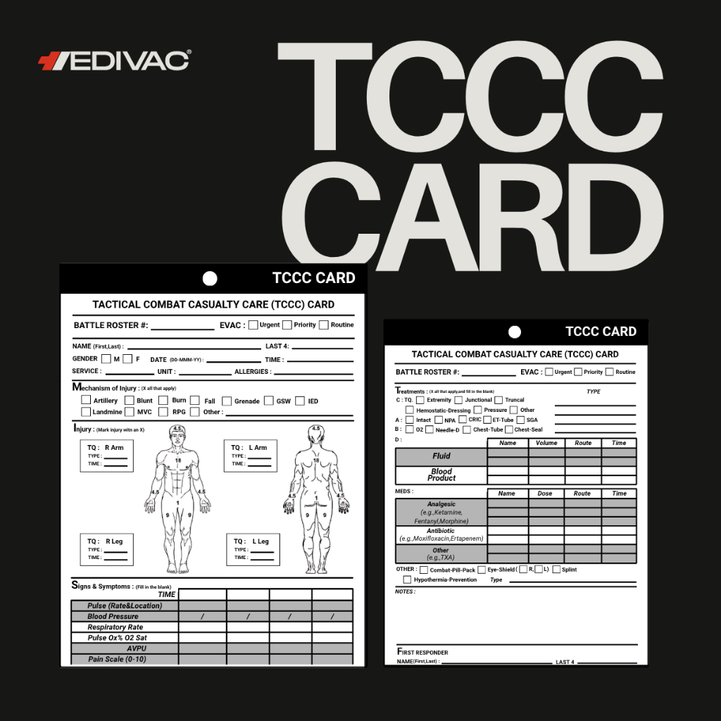 Medivac |  บัตรประเมินผู้บาดเจ็บ (TCCC Card)