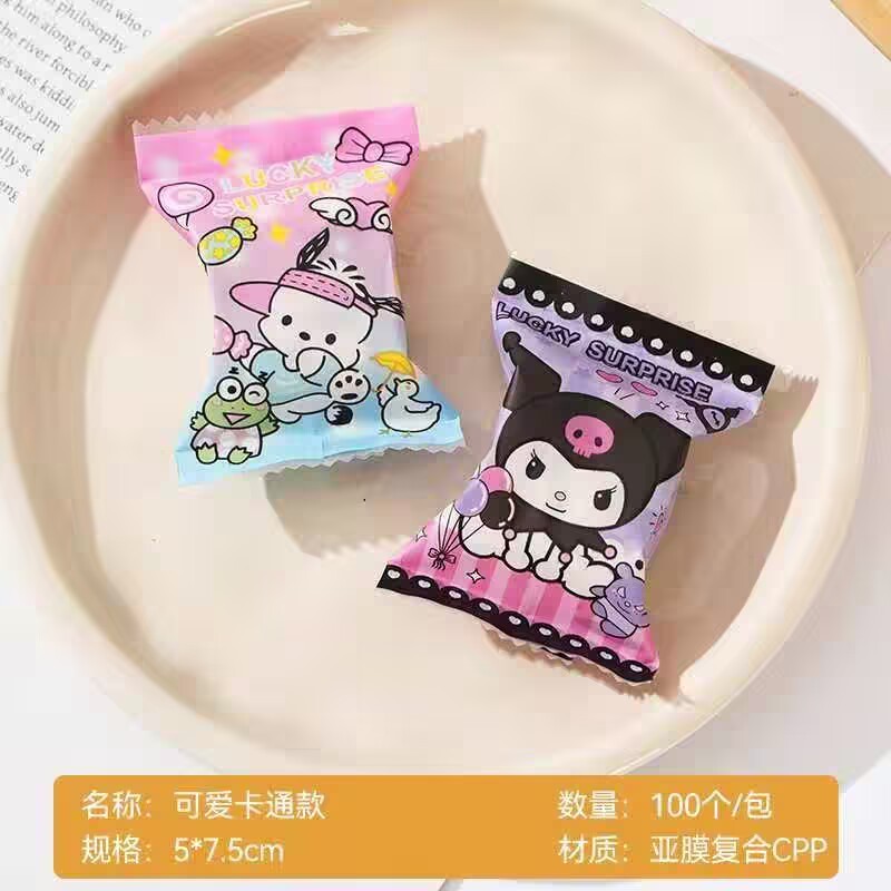 ถุงจุ่ม ซองจุ่ม ถุง ลายการ์ตูน 100ใบ มีขนาด5*7 และ 7*9 DIY อุปกรณ์งานฝีมือถุงจุ่ม