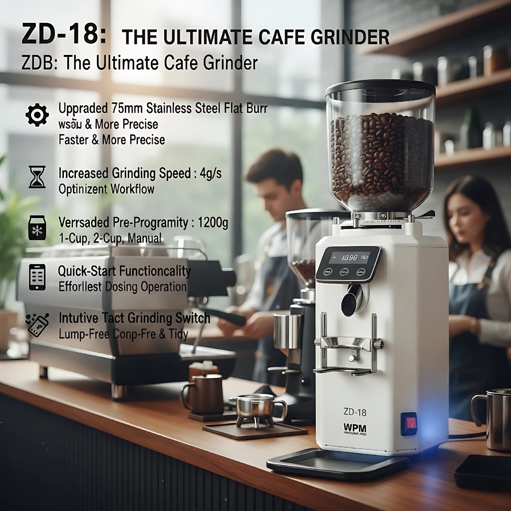 ZD-18 เครื่องบดกาแฟระบบออโต้ /รับประกันสินค้า 1 ปี/ออกใบกำกับภาษีได้