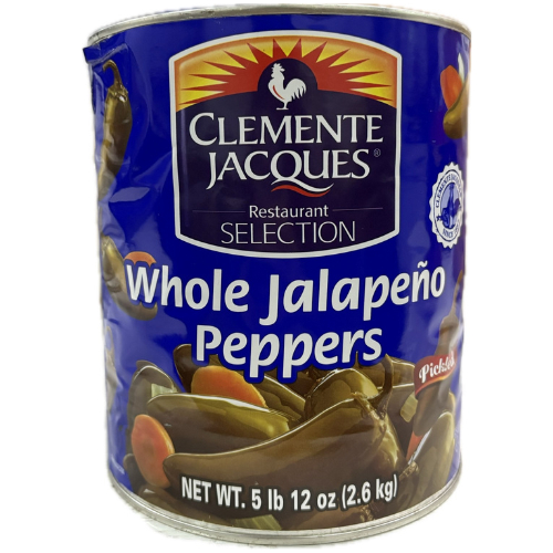 พริกจาลาปิโนทั้งเม็ด ขนาด 2.6 กิโลกรัม ตรา เคลเมนเต ฌัก - Whole Jalapenos peppers 2.6kg Clemente Jacques brand